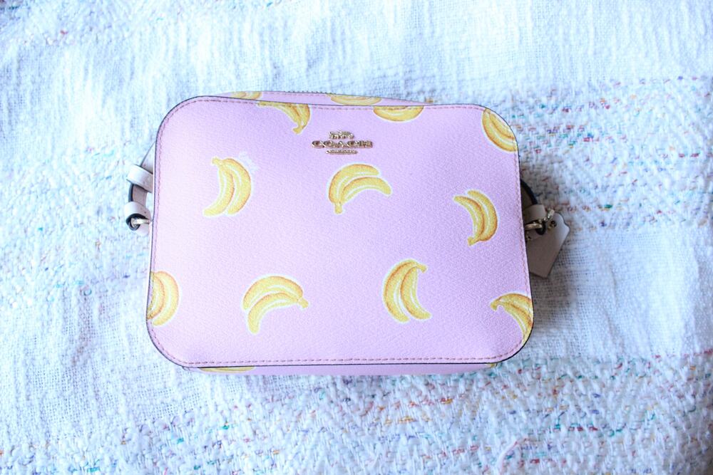 NEW Coach Banana Pink Leather Camera Bag Purse